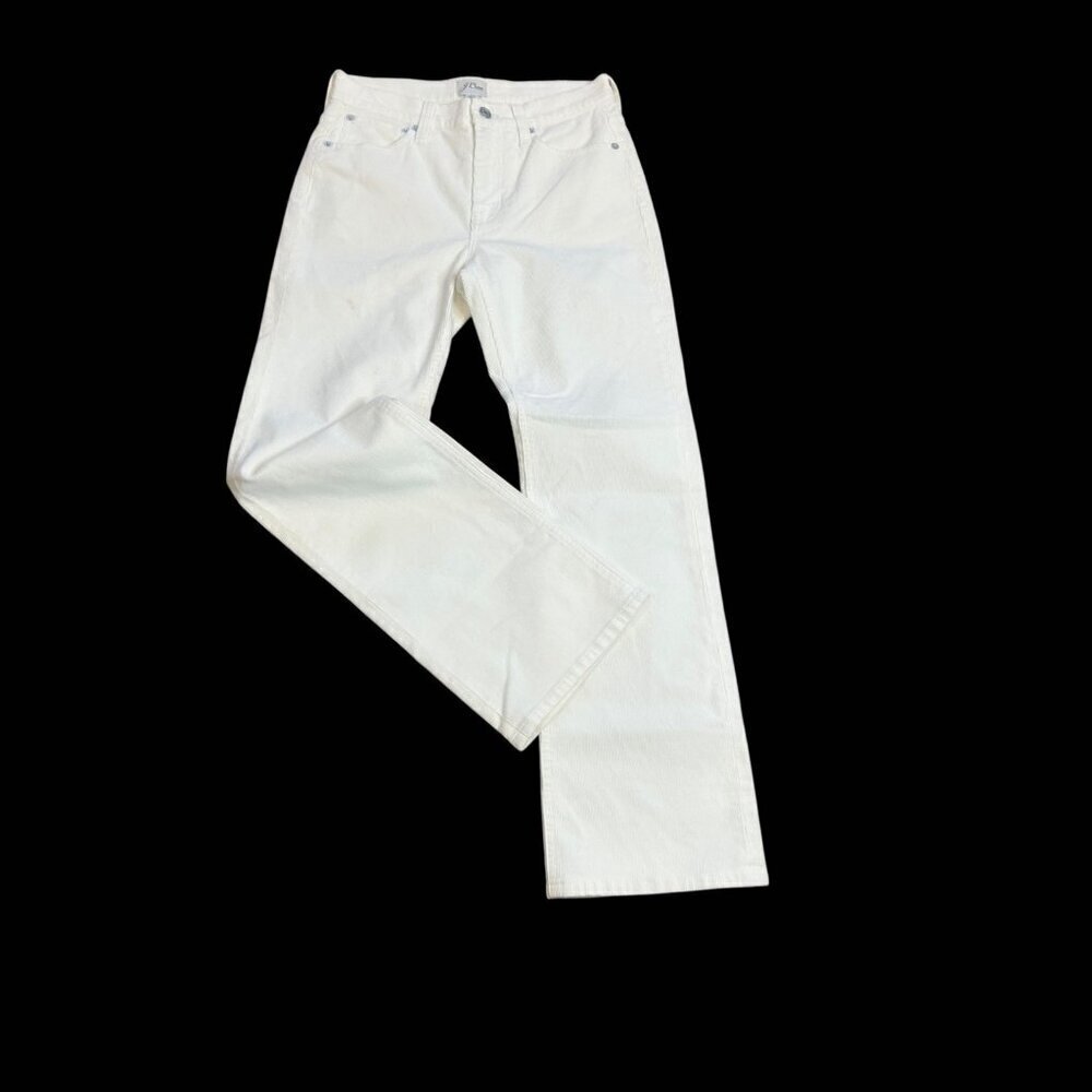J. Crew Cream Ivory Stretch Corduroy Flare Jeans Size 24
